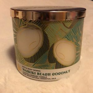 NEW unburned BBW Waikiki Beach Coconut Candle